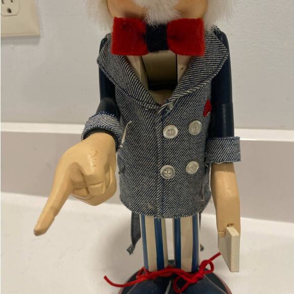 1997 Zims Uncle Sam Collectible Wooden Nutcracker Patriot American July 4 Rare - Picture 5 of 11